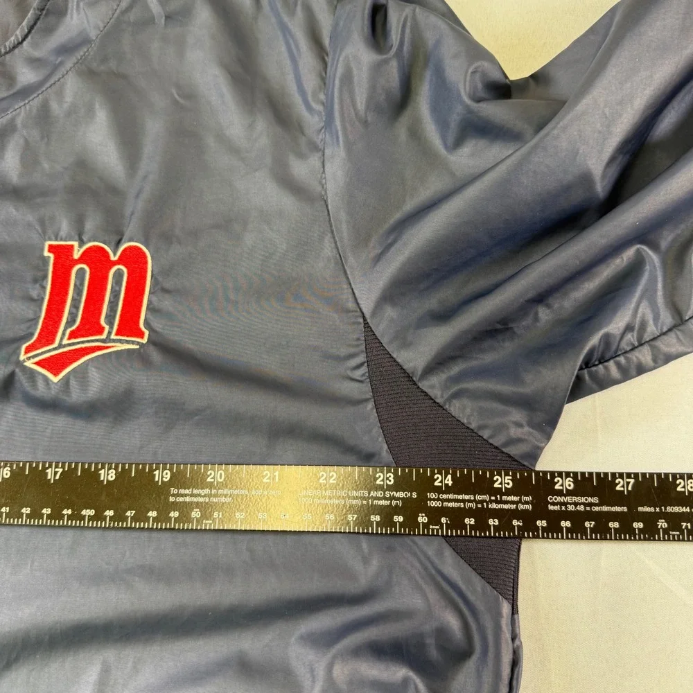 Vintage MLB Diamond Collection Minnesota Twins Navy Windbreaker Pullover Mens L